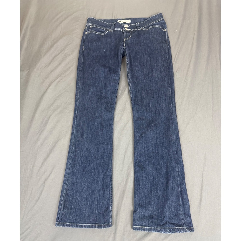 Levis 524 Too Superlow Bootcut Jeans Womens 9M Dark Wash Blue Denim Y2K Low Rise